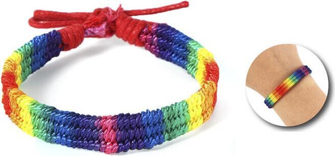 Immagine prodotto Geflochtenes Armband mit Regenbogenflagge