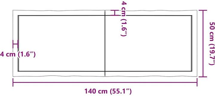 Actual product image VidaXL Aneta (140 x 50 x 4 cm)