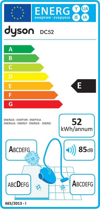 Energie-Label Dyson DC52 Animal Turbine