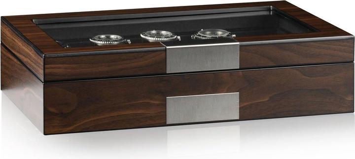 Heisse & Söhne Uhrenbox Monteray 8+ - Walnuss Seidenmatt