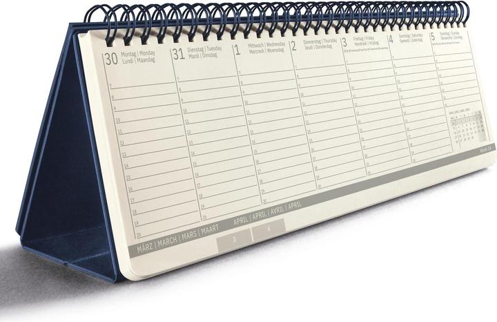 Produktbild Sigel Tisch-Querkalender Conceptum 30 x 14,3cm, 2026, Blau (Englisch, Französisch, Niederländisch, Deutsch)