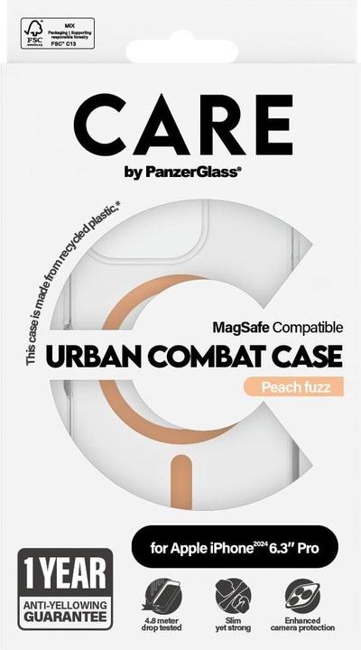 Image du produit PanzerGlass CARE by PG Peachy MagS iPhone16 6.3 Pro (Apple iPhone 16 Pro)