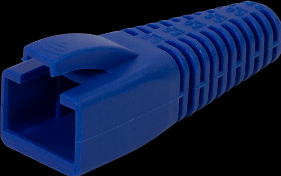 Produktbild LogiLink RJ45-Stecker Knickschutztülle, kürzbar, 5,58,5 mm, blau, 50 Stk. (Stecker Tülle)