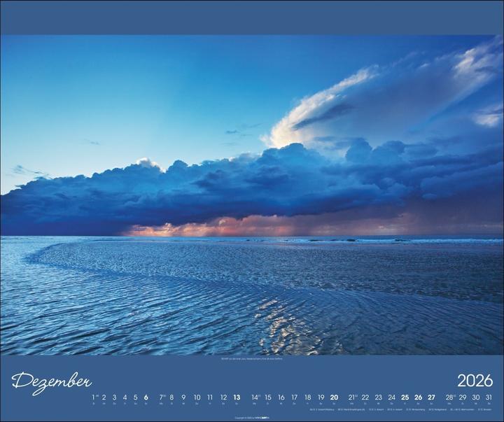 Actual product image Nordsee Kalender 2026 (55 x 46 cm, Hardcover, German)