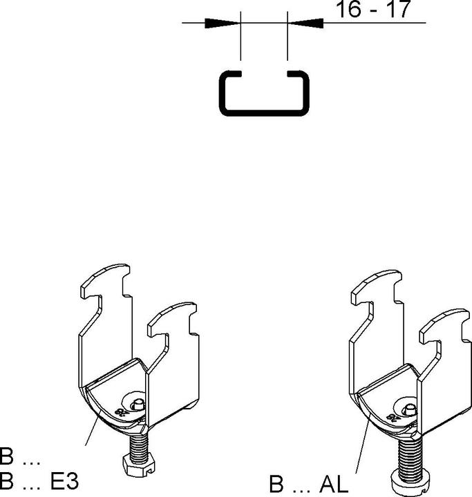 Actual product image Niedax U-clamp