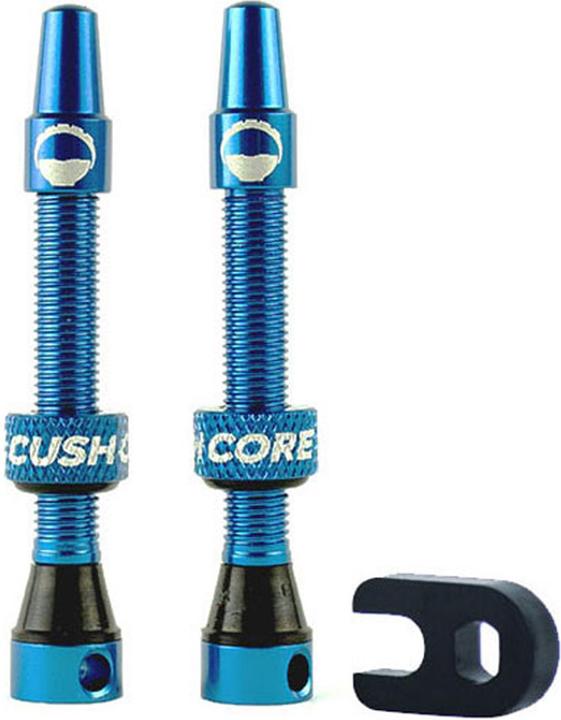 CushCore Tubeless Presta Air Valve Tubeless, 55 mm, 2 Stück/pièces. Royal Blue.