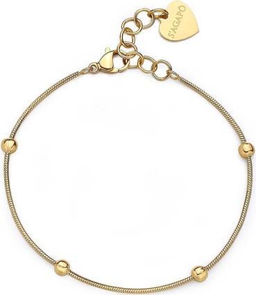 Actual product image Sagapo S'Agapµ - Chunky SHK54 delicate gold-plated bracelet