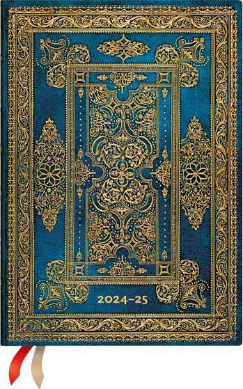Image du produit Paperblanks PAPERBLAN Agenda Blue Luxe Midi 24/25 FHD5454 1W/2S 18M DE HOR SC 13x18cm (13 x 18 cm, Allemand)