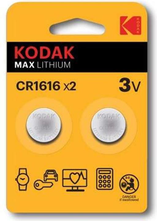 Productafbeelding Kodak CR1616 Batterij voor eenmalig gebruik Lithium - Batterij (2 Pcs., CR1616)