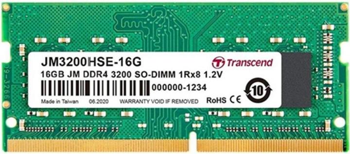Produktbild Transcend JM3200HSE-16G (1 x 16GB, 3200 MHz, DDR4-RAM, SO-DIMM)