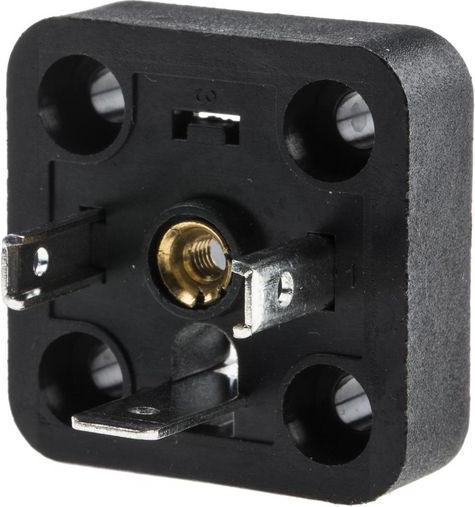 Produktbild Rs Pro Ventilsteckverbinder DIN 43650 Stecker 2P+E / 250 V ac Steckmontage, Schwarz