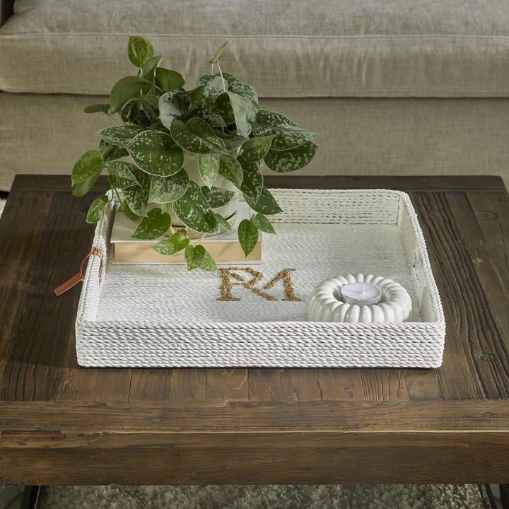Image du produit Rivièra Maison RM Monogram Tray blanc 50x50