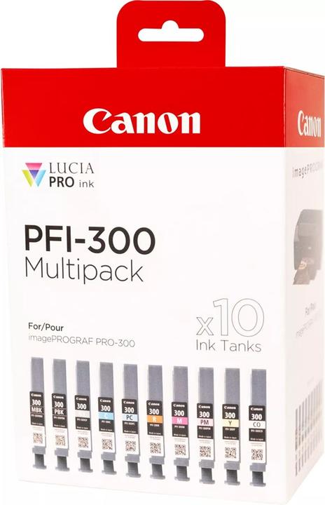 Produktbild Canon Ink/PFI-300 10ink Multi (M, C, PC, R, Y, GY, PM, PBK, CO, MBK)