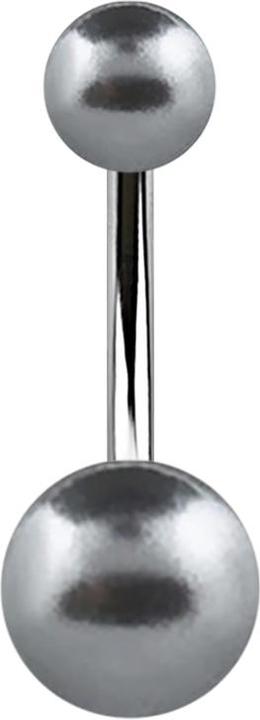 Image du produit Star Piercing Banane silber mit zwei Perlenkugeln anthrazit (sans laiton)
