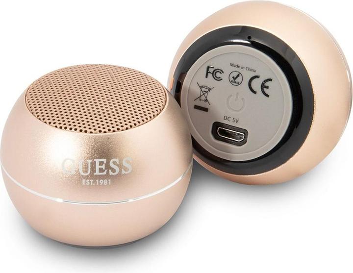 Guess głośnik Bluetooth GUWSALGED Speaker mini złoty/gold (4 h, Rechargeable battery operated)