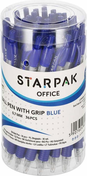 Produktbild Kugelschreiber mit Grip Blau, 36 Stk. (36 x)