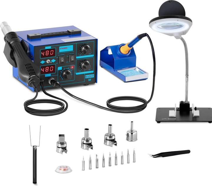 Produktbild Stamos Lötstation Mit Lötkolben Heissluftkolben Lötset 730 Watt Esd Safe Zubehör