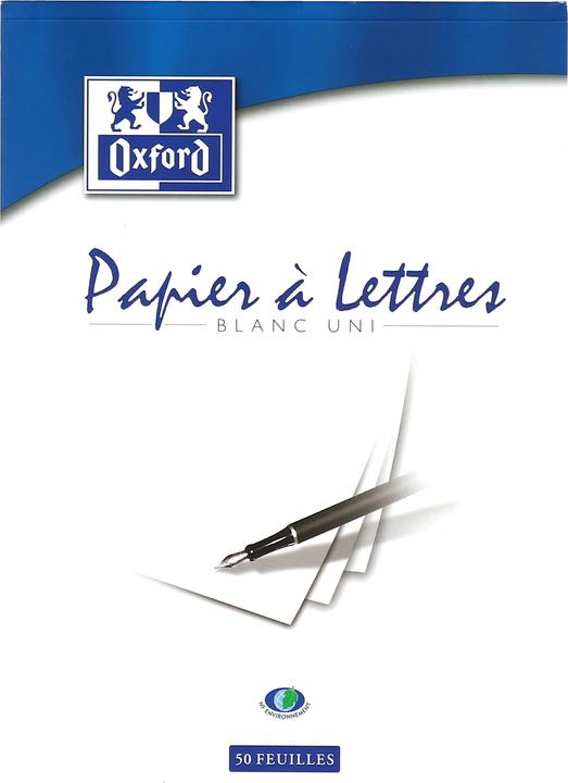 Image du produit Oxford Bloc-notes, DIN A4, blanc, vierge (210 x 297 mm, Blanc)
