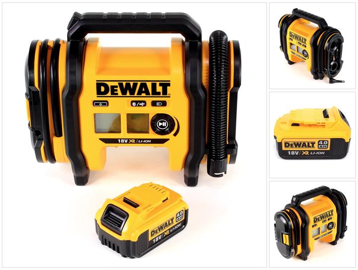 Actual product image DeWalt DCC018N Cordless Inflator - Bare Unit 18V 11bar for KFZ + 1x Battery 4,0Ah - without Charger (11 bar, 14.70 l)