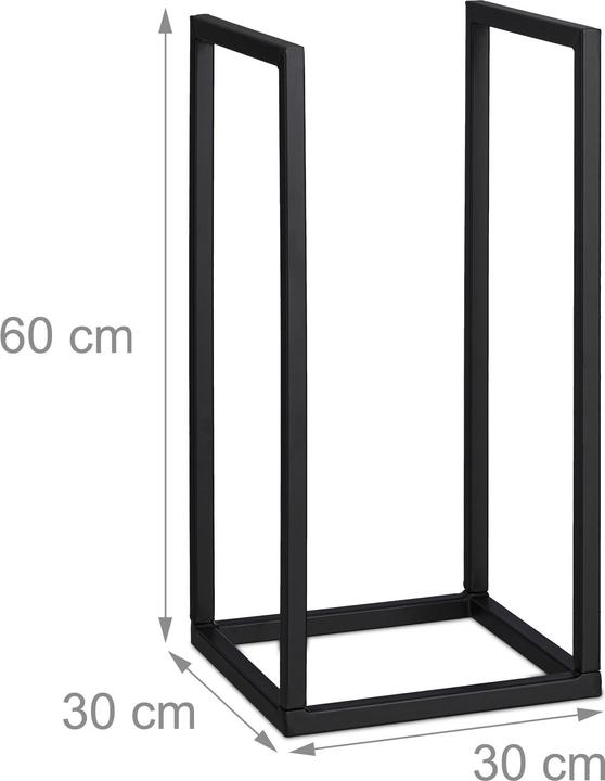 Image du produit Relaxdays Étagère à bois pour cheminée (30 x 30 x 30 x 60 cm)