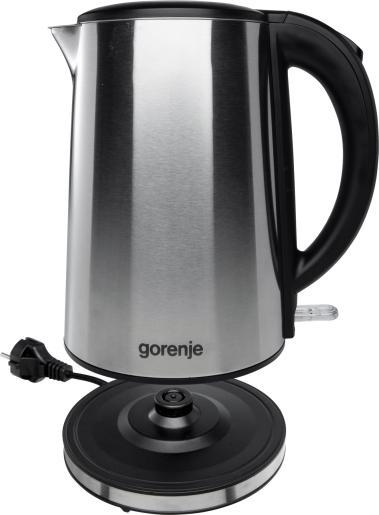 Image du produit Gorenje K15DWS Kettle, Electric, Capacity 1.5 L, Power 2200 W, Stainless Steel (1.50 l)