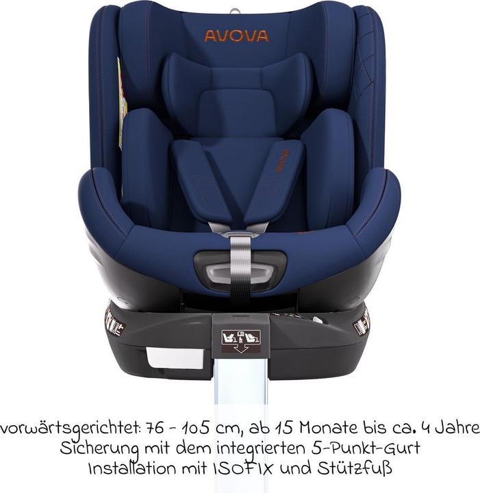 Produktbild Avova Swan-Fix I-Size Reboard Kindersitz (Reboarder, ECE R129/i-Size Norm)