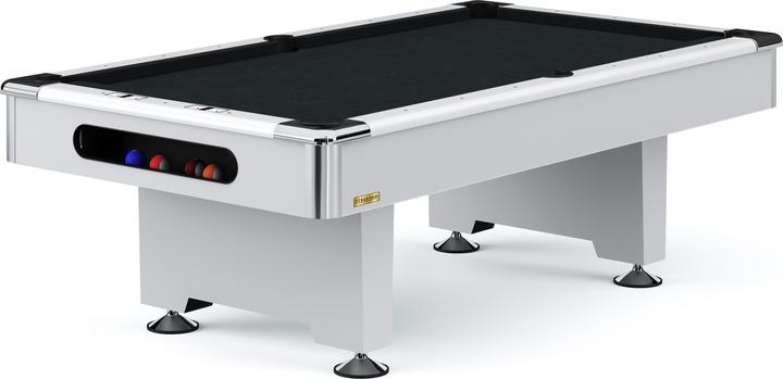 Produktbild Automaten Hoffmann Billardtisch Club Pro III Dekor Weiss, 9 ft (224 x 112 cm)