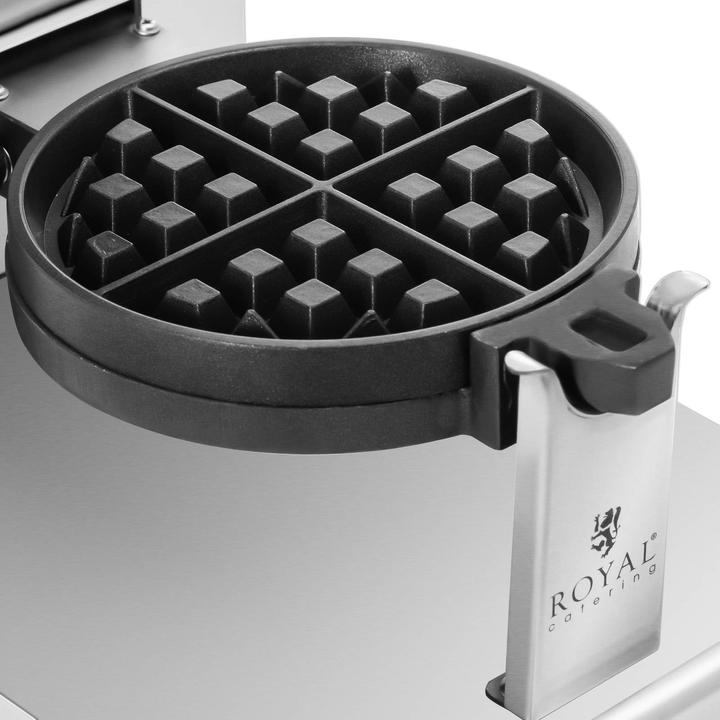 Produktbild Royal Catering Waffeleisen rund Waffelmaschine Waffelautomat Profi-Waffeleisen 1200 W