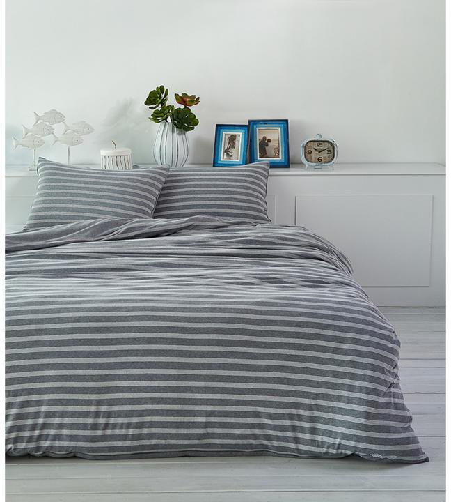 Produktbild Living Home Melange Jersey Double Face (Bettwäsche Set, 80 x 80 cm, 155 x 220 cm)