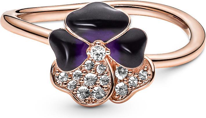 Produktbild Pandora Ring violettes Stiefmütterchen (52)