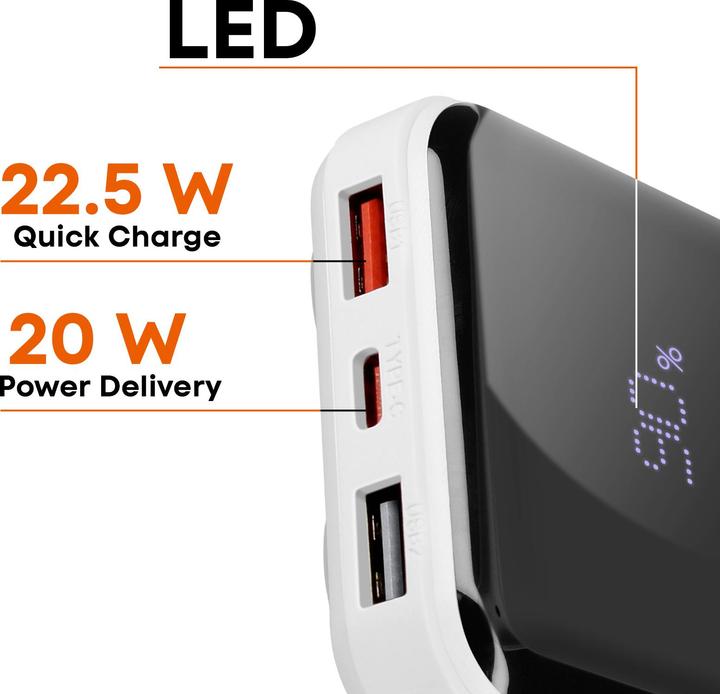 Actual product image LinQ 10,000mAh power bank + Lightning / USB-C cable (10000 mAh)
