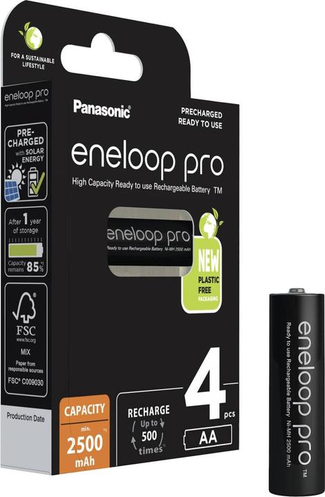 Immagine prodotto Panasonic eneloop pro (4 pz., AA, 2500 mAh)
