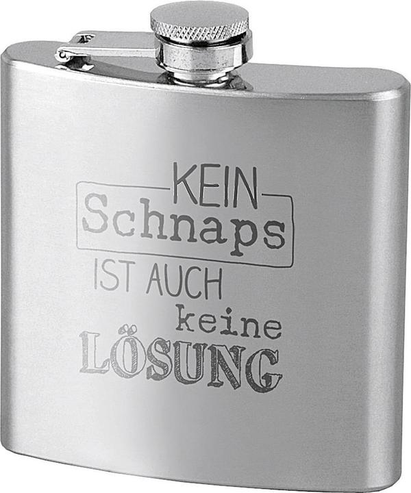 Contento Hip flask 'No liquor...' (180 ml)