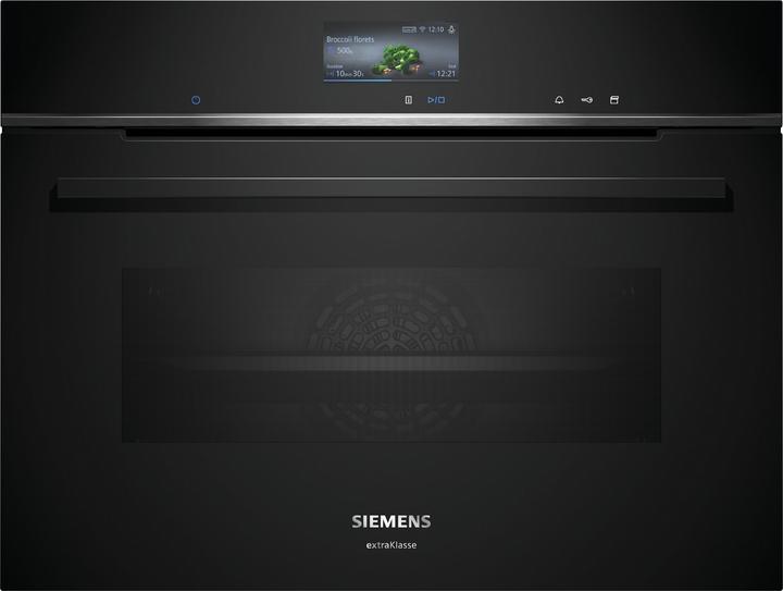 Image du produit Siemens iQ700, Four encastrable compact à vapeur, 60 x 45 cm, noir, inox, CS736GCB1F