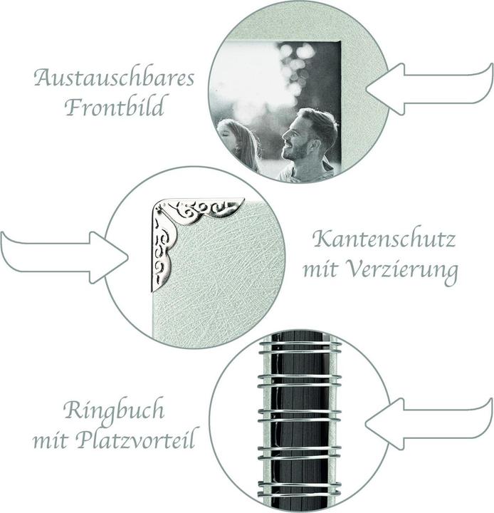 Produktbild DPB grosses Fotoalbum zum selbst gestalten - inklusive Geschenkverpackung 70 Seiten 31 x 21.5 cm