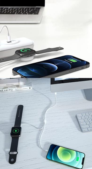 Produktbild Wiwu 2 in 1 Apple Watch und Lightning Ladekabel