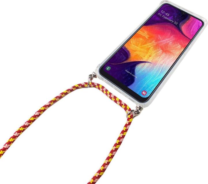 Produktbild König Design Handykette für Samsung Galaxy A50 mit Band Case zum umhängen mit Kordel Rot Neu