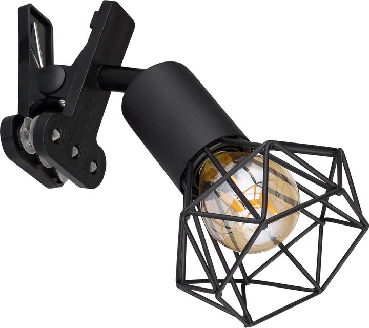 Actual product image Globo Clamp spotlight Xara I black matt 1xE14 (E14)
