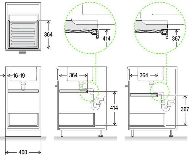 Actual product image Müllex Basic drawer X-LINE 55/60