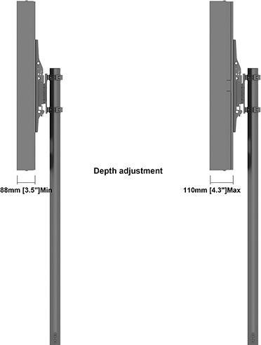 Produktbild Multibrackets Stele ohne Monitor, Portrait, schwarz, 32"/9894