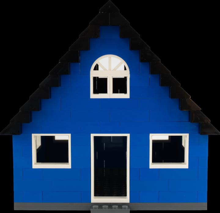 Produktbild LEGO Stein-Experte MOC Rohbau Haus m. schwarzem Dach + 1 Minifigur NEU! 1 Set