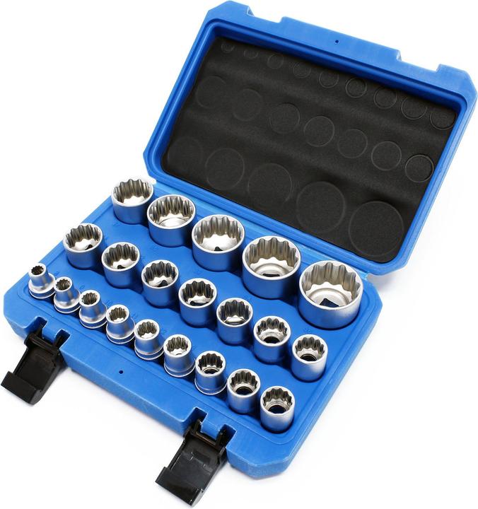 Wiltec Steckschlüssel Satz (8 mm, 9 mm, 10 mm, 11 mm, 12 mm, 13 mm, 32 mm, 34 mm, 36 mm, 20 mm, 21 mm, 22 mm, 24 mm, 27 mm, 30 mm, 14 mm, 15 mm, 16 mm, 17 mm, 18 mm, 19 mm)