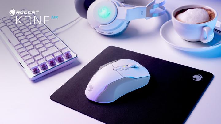 Actual product image Roccat Kone Air wireless mouse, white (ROC-11-452-05) (Wireless)