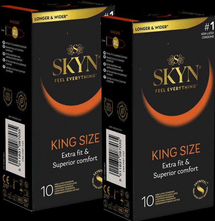 Bijoux Indiscrets SKYN «King Size» Doppelpack, 20 (2x10) latexfreie XXL Kondome (20 Stk.)