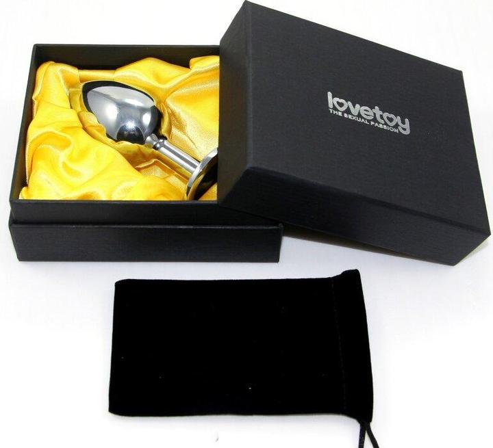 Produktbild Lovetoy Butt Plug Silber Rosebud Classic mit klarem Schmuckstück Grösse S