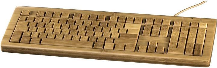 Produktbild Hama Multimedia-Tastatur "Bambus" (DE, Kabelgebunden)