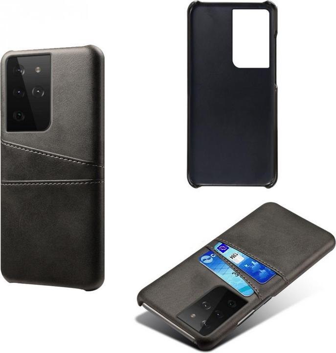 Produktbild Screenguard Samsung Galaxy S21 Ultra CardCaddy Leder Backcase mit Kartenfächern (Samsung Galaxy S21 Ultra)