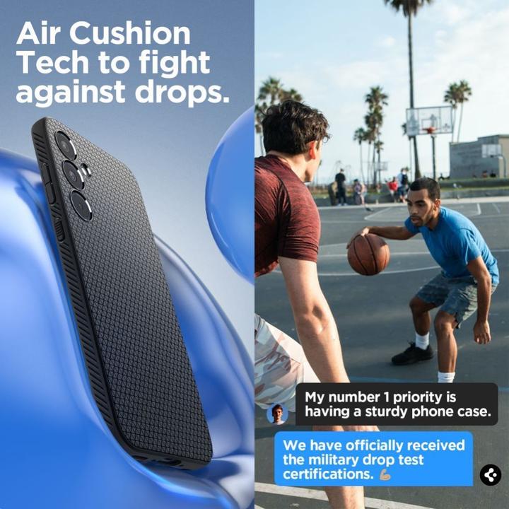 Actual product image Spigen Liquid Air Sam A35 5G czarny/matte black ACS07519 (Samsung Galaxy A35)