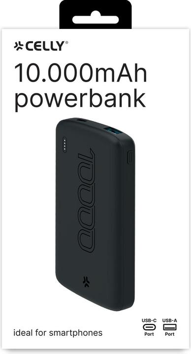 Produktbild Celly PBE10000EVOBK (10000 mAh, 10.50 W, 10.50 Wh)