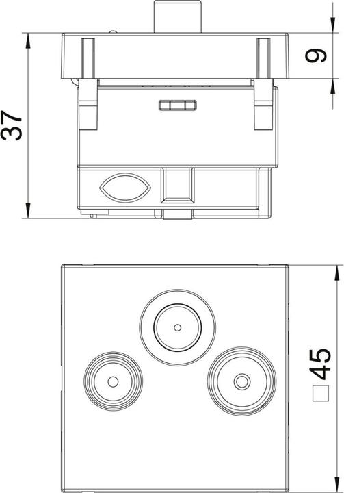 Actual product image OBO Bettermann Antenna socket ANT-3SD AL1 (Plug socket)